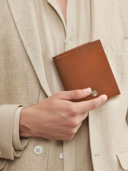 Hidesign - OKAVANGO W1 Genuine Leather Men Tan Bi-Fold Wallet (S)