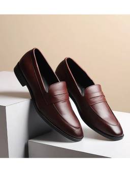 HAYES LONDON - Brown Men's Genuine Leather Loafers
