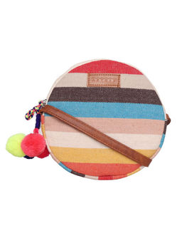 Astrid - Multicolor Jaquard Round Womens Sling Bag