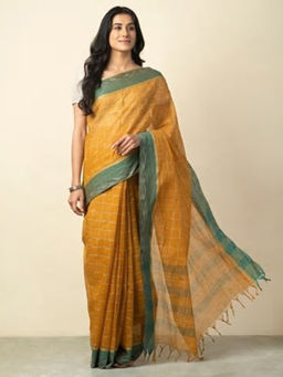 Fabindia - Cotton Woven Checks Sari
