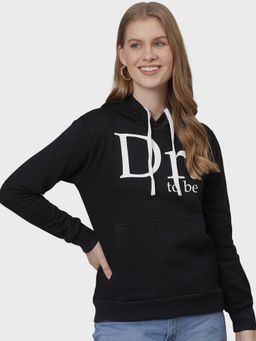 Campus Sutra - Black Printed Sweatshirt
