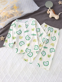 Hopscotch - 2-Piece Bear Print T-Shirt and Pajama