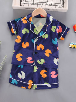 Hopscotch - 2-Piece Duck Print Shirt and Shorts
