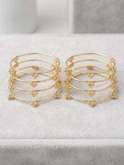 Gahan - Women Pack of 8 Traditional Stylish Ghungroo Gold Plated Kashmiri Bangles