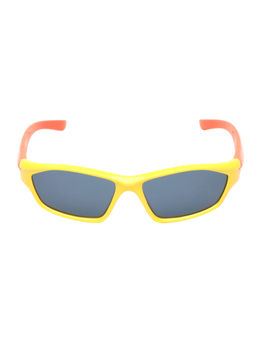 Spiky - Yellow Frame Grey Polarised Lens Sports Sunglasses