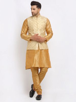 Brown Kurta Dhupion Silk Chudidaar
