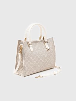 CARPISA ITALIA - DIANA SPRING Women Cream Satchel Bag With Detachable Strap (M)