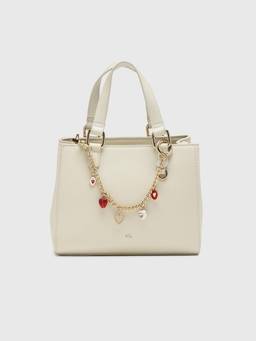 CARPISA ITALIA - Women's Viola V3 Off White Satchel Bag with Detachable Strap