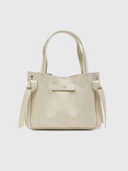 CARPISA ITALIA - CARPISA Felce Women Satchel Bag With Detachable Strap - Off White (M)