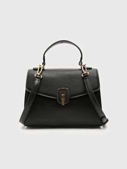 CARPISA ITALIA - Minerva Women Satchel Bag With Detachable Strap - Black (M)