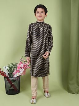 TABARD - Pure Cotton Printed Ethnic Kurta for Boys - Blue