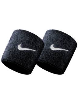 Nike - Unisex Black Swoosh Wristbands (Pack Of 2)