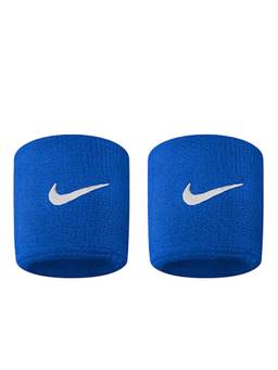 Nike - Unisex Blue Swoosh Wristbands (Pack Of 2)
