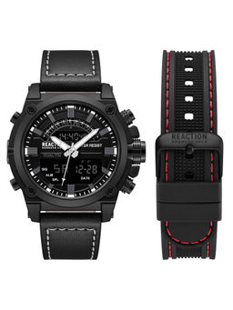 Reaction Kenneth Cole - Men Black Dial Watch with Straps (KRWGP0069901) (M)