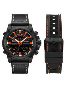 Reaction Kenneth Cole - Men Black Dial Watch with Straps (KRWGP0069903) (M)