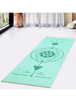 OBSESSIONS - Printed Yoga Mat with Carrying Strap Light Green