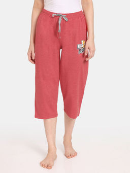 Zivame - Rosaline Multiverse Knit Cotton Capri - Rubicondo