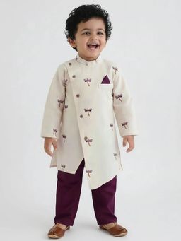 Hopscotch - Dragon Fly Embroidered Kurta and Pajama