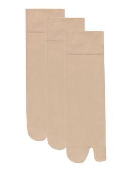 NEXT2SKIN - Womens Cotton Thumb Tube Socks Toe Socks (N2S1184, Beige & Skin)