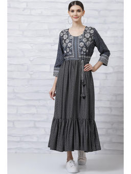Rangriti - Black Printed Dress