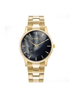 Obaku - Lyng Lille Gatsby Quartz Black Mop Round Dial Womens Watch - V247Lxgbsg