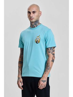 Snitch - Men Blue Printed T-Shirt
