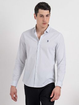 Red Tape - Men Off White Stripes Casual Shirt