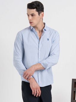 Red Tape - Men Blue Stripes Casual Shirt