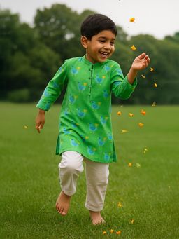 Somersault - Festive Ease Printed Kurta and Pyjama