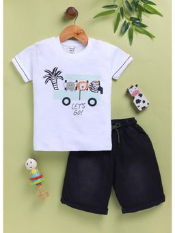 Toonyport - Boys Cotton Printed T-Shirt With Shorts