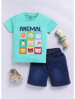 Toonyport - Boys Cotton Printed T-Shirt With Shorts