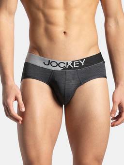 Jockey - MM04 Men Microfiber Mesh Elastane Active Wear Brief - Black