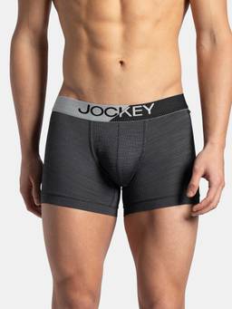 Jockey - MM05 Men Microfiber Mesh Elastane Active Wear Trunk - Black