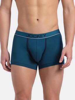 Jockey - 8015 Men Super Combed Cotton Rib Solid Trunk - Seaport Teal