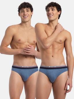 Jockey - US49 Men Super Combed Cotton Solid Brief - Light Denim Melange (Pack of 2)