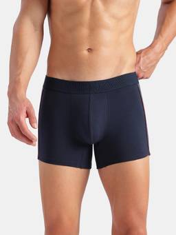 Jockey - US21 Men Super Combed Cotton Elastane Stretch Solid Trunk - Navy