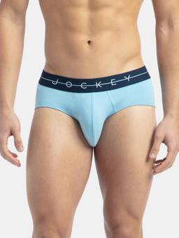 Jockey - NY15 Men Cotton Elastane Solid Brief - Dusk Blue