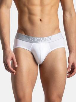 Jockey - MM04 Men Microfiber Mesh Elastane Active Wear Brief - White