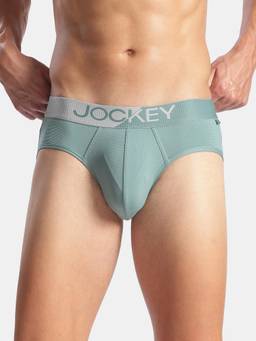 Jockey - Mm04 Men Microfiber Mesh Elastane Active Wear Brief-New Burg Green