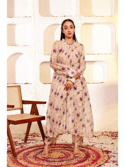 Firann By Shaheen - Beige Kurta with Pant (Set of 2)