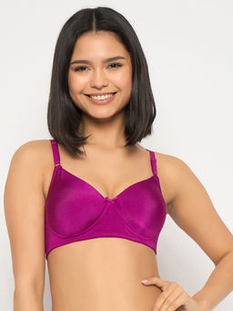 Clovia - Polyamide Padded Full Cup Wire Free T-Shirt Bra - Pink