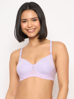 Clovia - Polyamide Padded Full Cup Wire Free T-Shirt Bra - Lavender