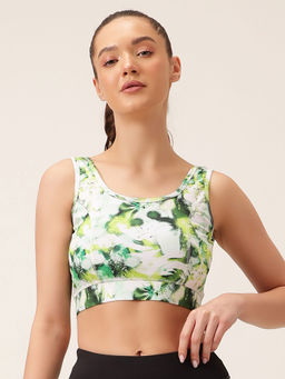 Clovia - Medium Impact Sports Bra In Green