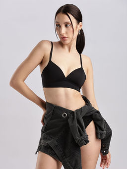 Calvin Klein - Womens Black T-Shirt Bra