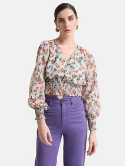 Kazo - Printed Crop Top