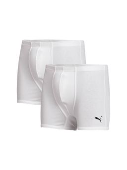 Puma - Stretch Plain Mens White Trunks (Pack of 2)