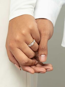 Mia by Tanishq - Everlasting Bond Gold and Diamond Finger Ring