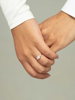 Mia by Tanishq - Vow Story Gold and Diamond Finger Ring