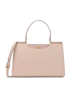 Lavie Paris - Women's Freesia Satchel Bag with Detachable Strap -Beige (MEDIUM)