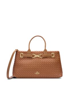 Lavie Paris - Women's Bleuet Satchel Bag with Detachable Strap -Tan (LARGE)